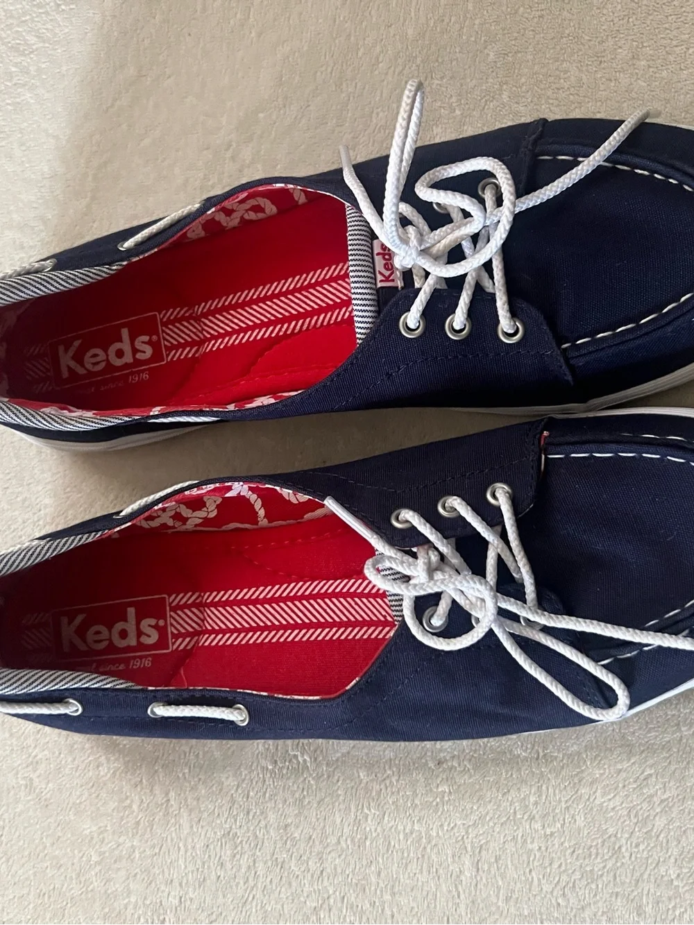 Keds Women's Shine Boat Shoe Sneaker,Navy